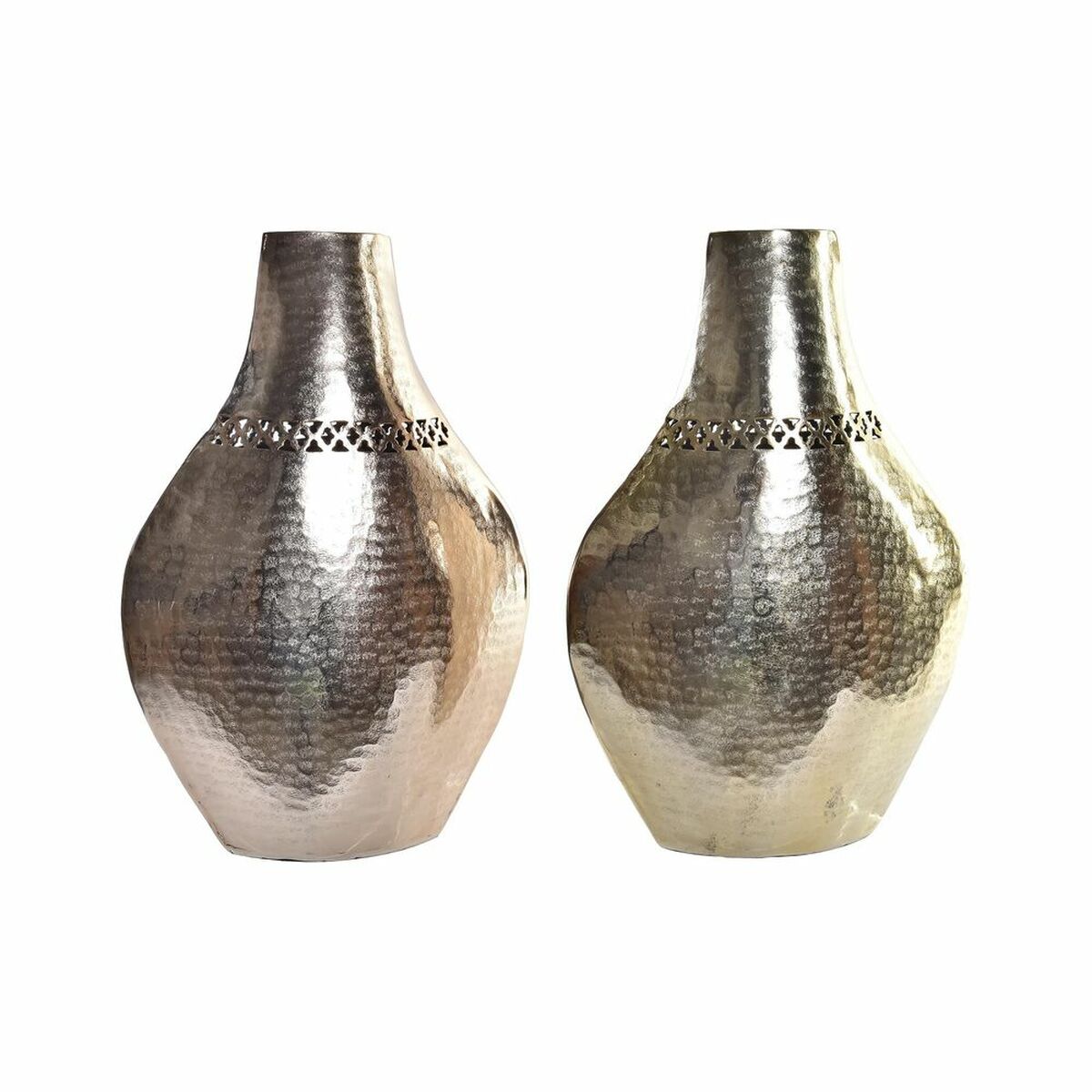 Vase DKD Home Decor Copper 28 x 11 x 41 cm Golden Aluminium Arab Die-cutting (2 Units)  