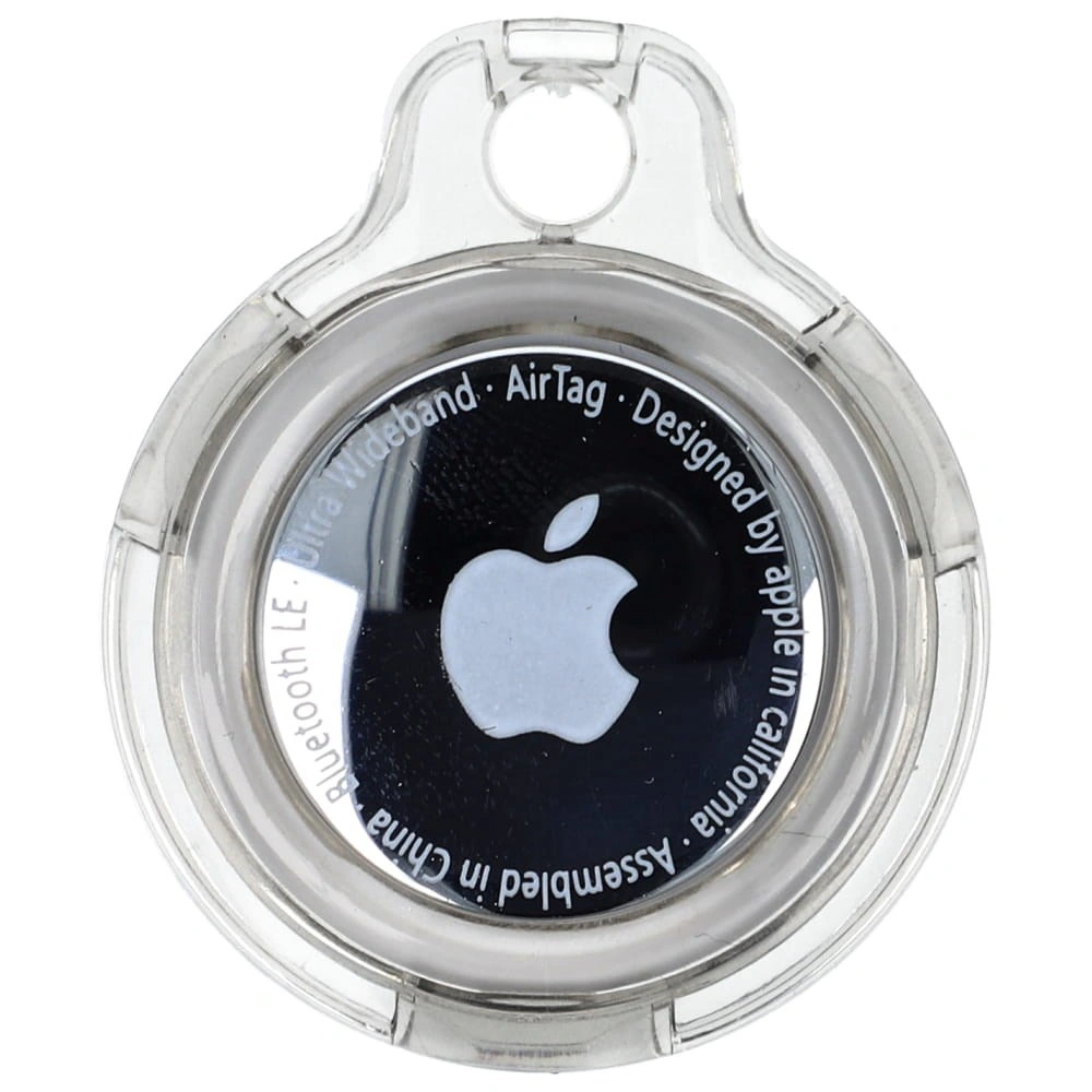 Bizon Case Locator Keychain Apple AirTag clear-black