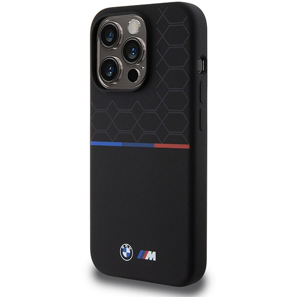 BMW BMHMP15L22SMPK Apple iPhone 15 Pro hardcase M Silicone Pattern MagSafe black