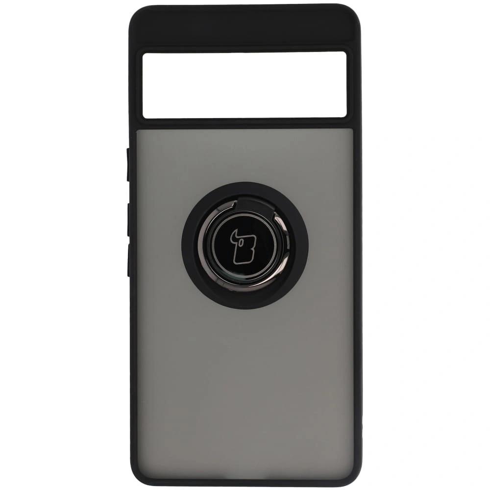 Bizon Case Hybrid Ring Google Pixel 7 smoky with a black frame