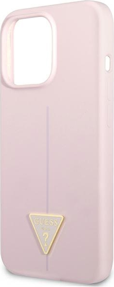 Guess GUHCP13XSLTGU Apple iPhone 13 Pro Max purple hardcase Silicone Triangle