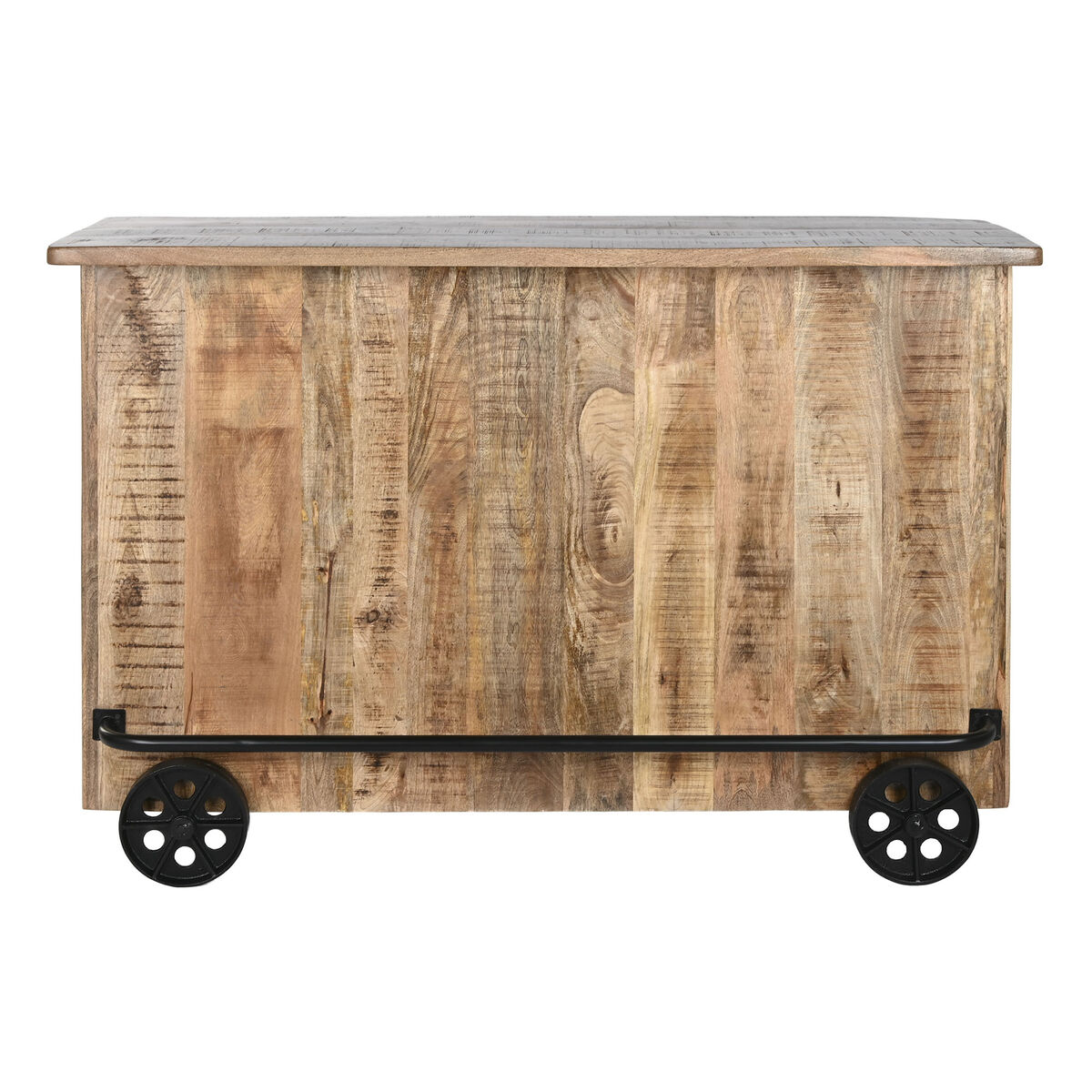 Bar unit Home ESPRIT Black Natural 145 x 53 x 100 cm
