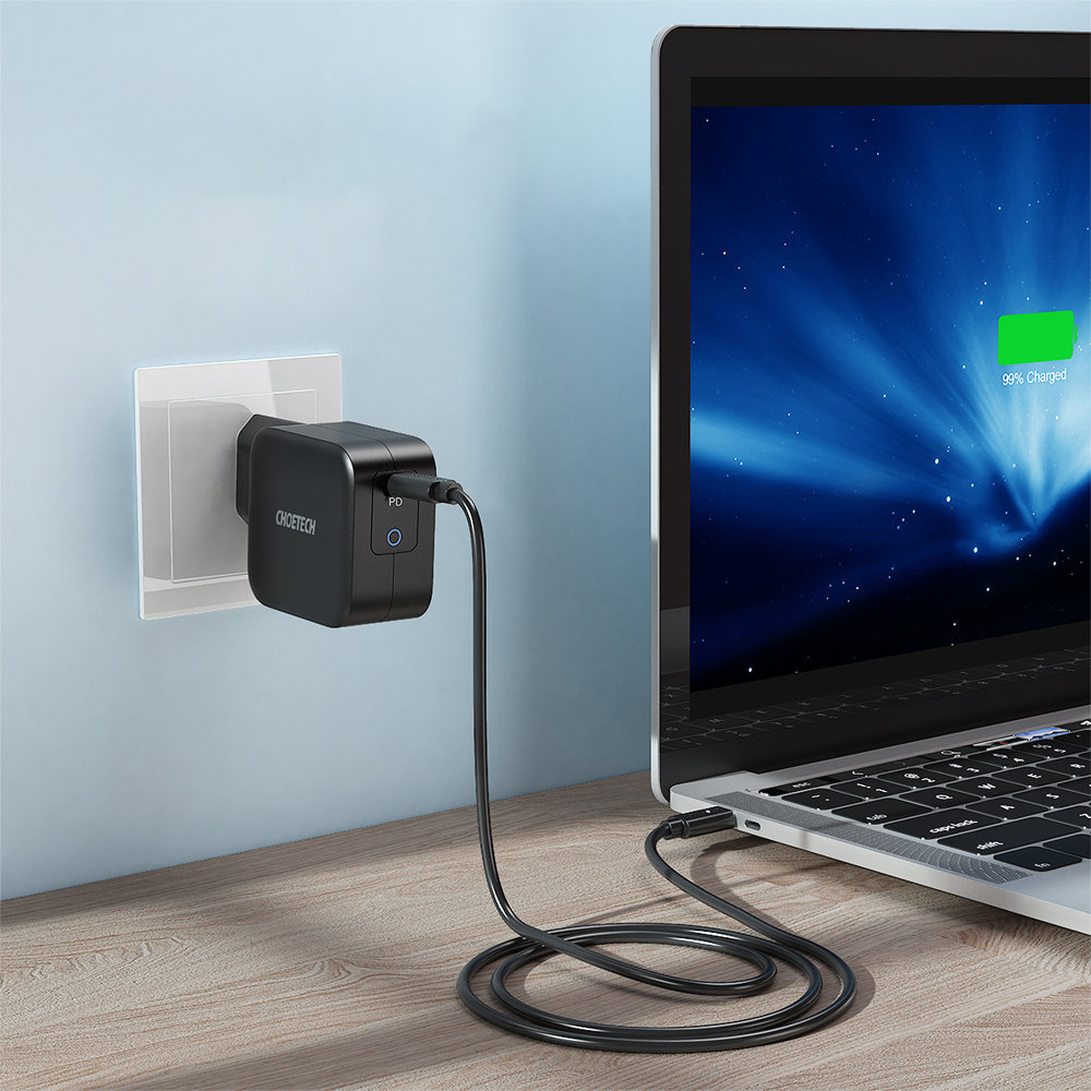 Choetech Q6006 GaN Wall Charger USB-C 61W 3A PD black