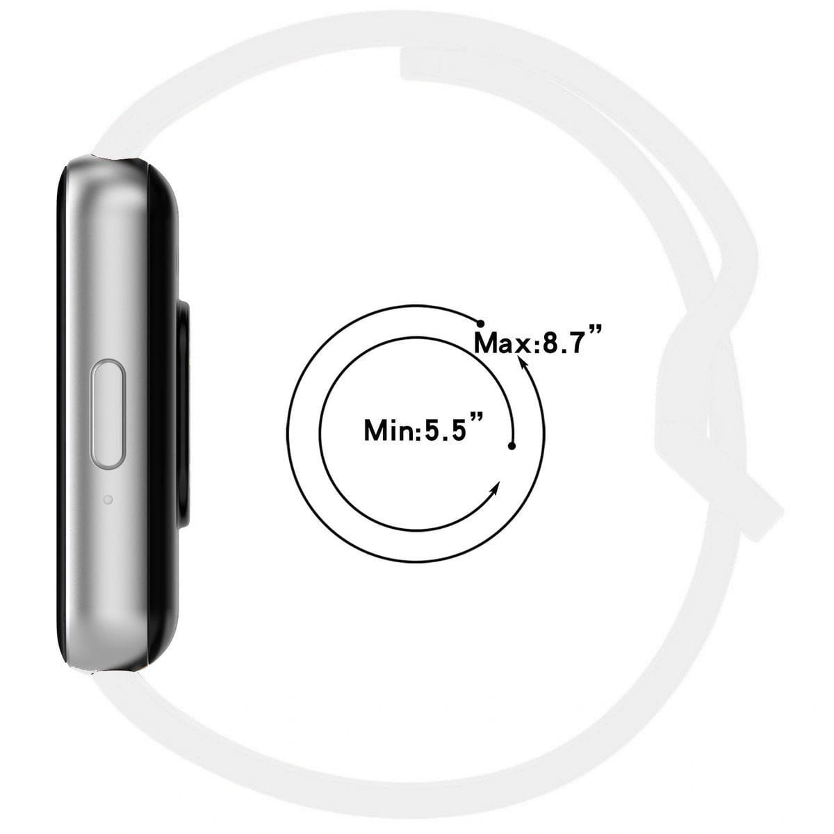 Bizon Strap Watch Silicone Samsung Galaxy Fit 3 white