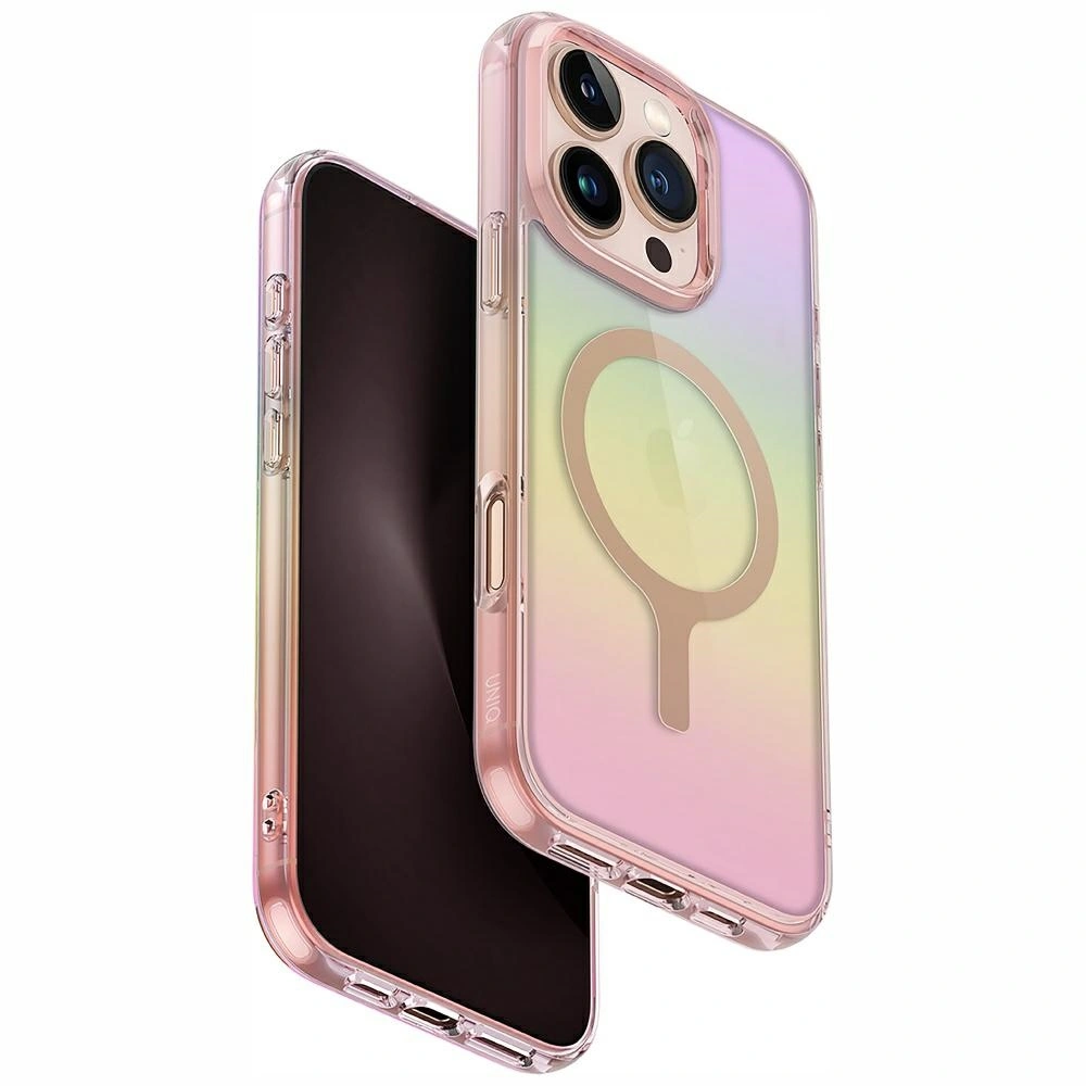 UNIQ Iridescia Apple iPhone 16 Pro Magclick Charging pink prism