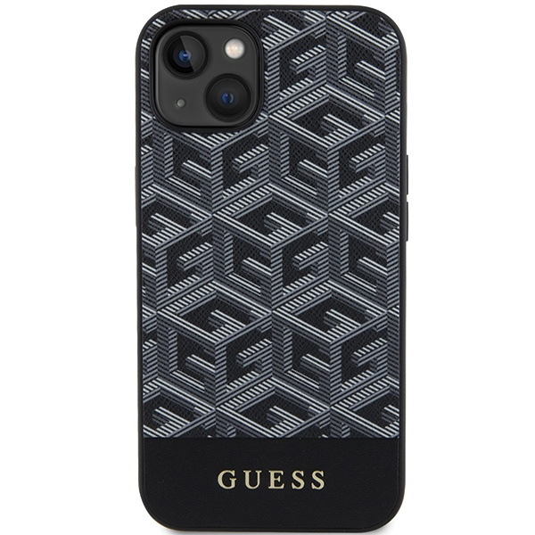 Guess GUHMP15SHGCFSEK Apple iPhone 15 / 14 / 13 hardcase GCube Stripes MagSafe black