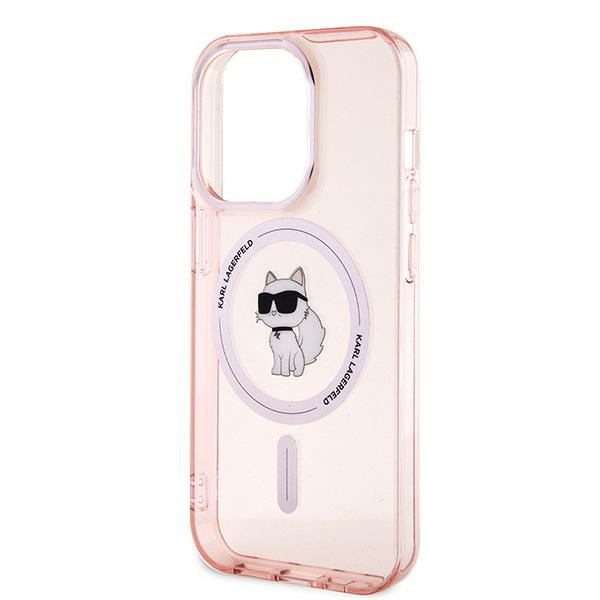 Karl Lagerfeld KLHMP14LHFCCNOP Apple iPhone 14 Pro hardcase IML Choupette MagSafe pink