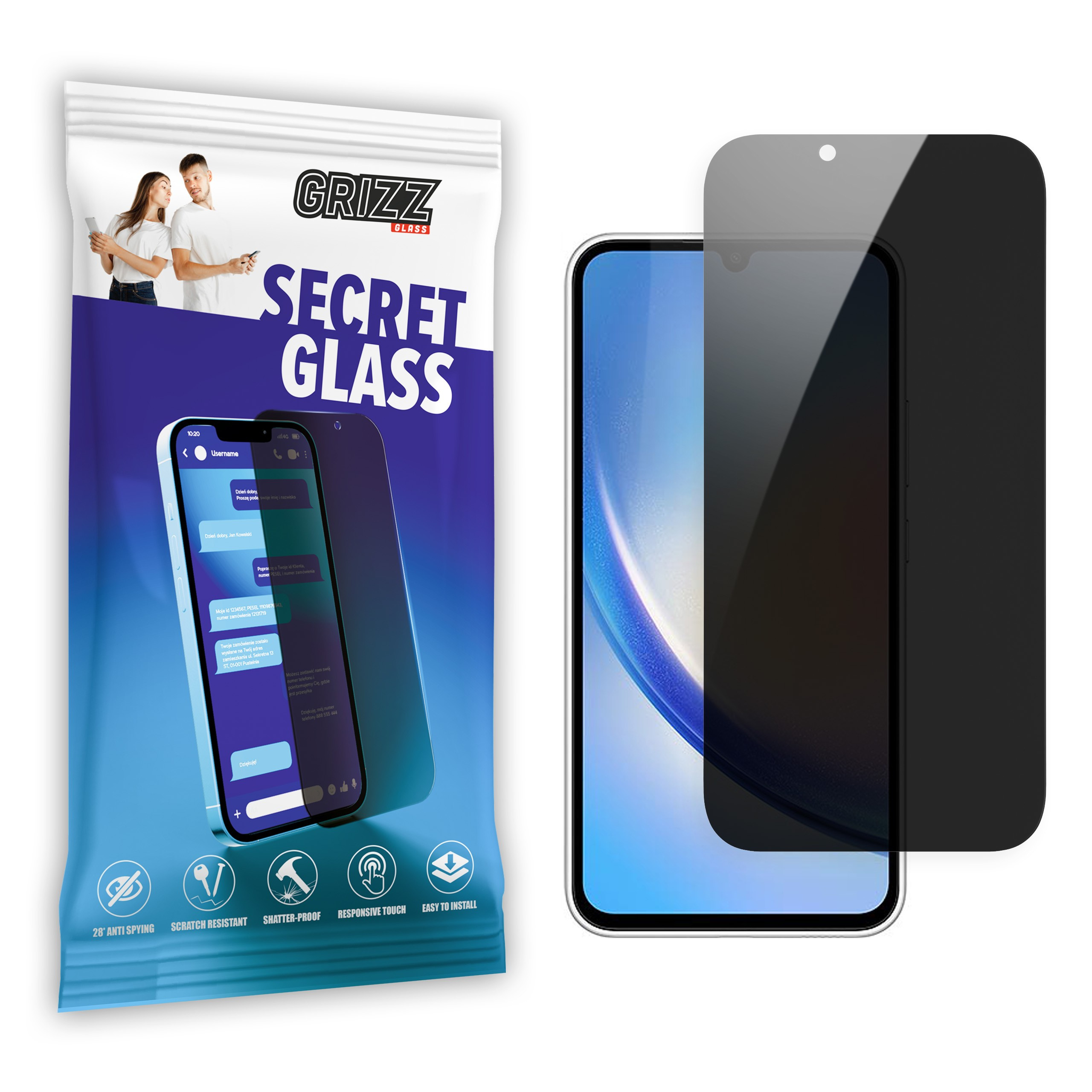 GrizzGlass SecretGlass Samsung Galaxy A34