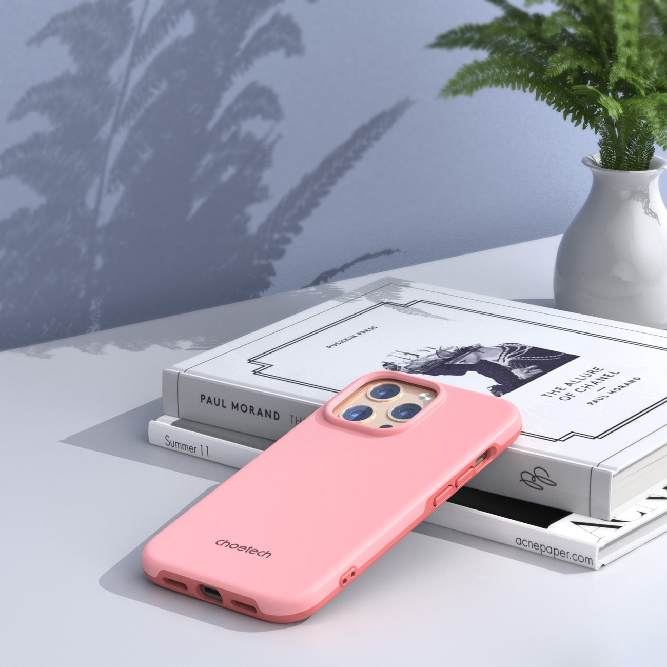 Choetech PC0113-MFM-PK MFM Anti-drop Made For MagSafe Apple iPhone 13 Pro pink