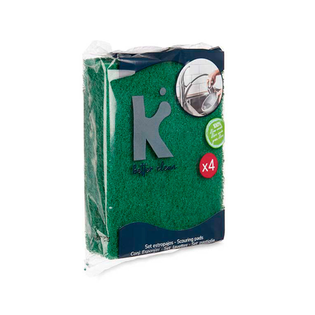 Set of scourers Green Abrasive fibre (22 Units)