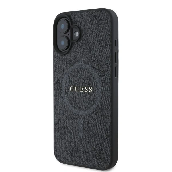 Case Guess GUHMP16SG4GFRK Apple iPhone 16 hardcase 4G Ring Classic Logo MagSafe black