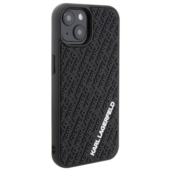 Karl Lagerfeld KLHCP15S3DMKRLK Apple iPhone 15 hardcase 3D Rubber Multi Logo black
