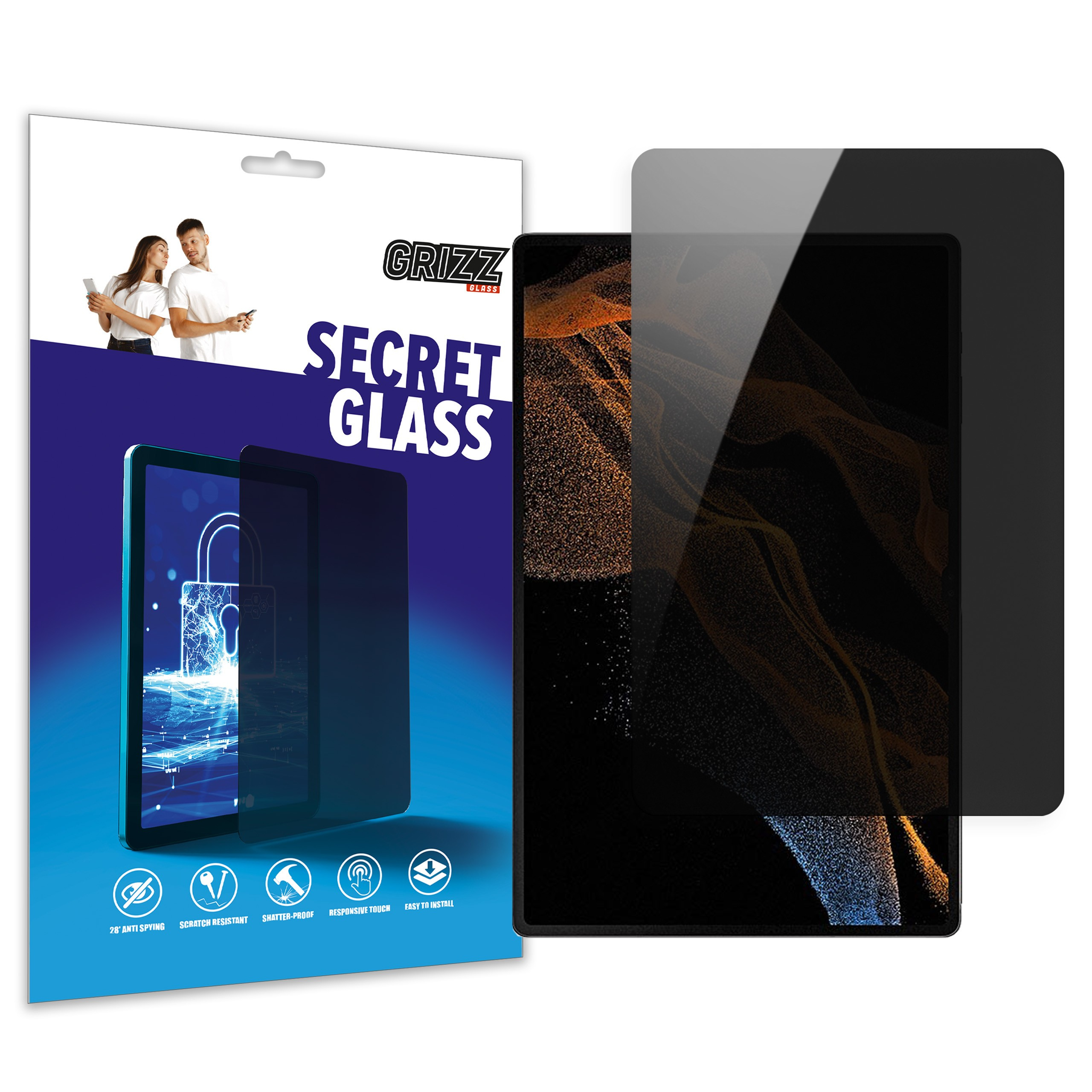 GrizzGlass SecretGlass Samsung Galaxy Tab S8 Ultra 5G 