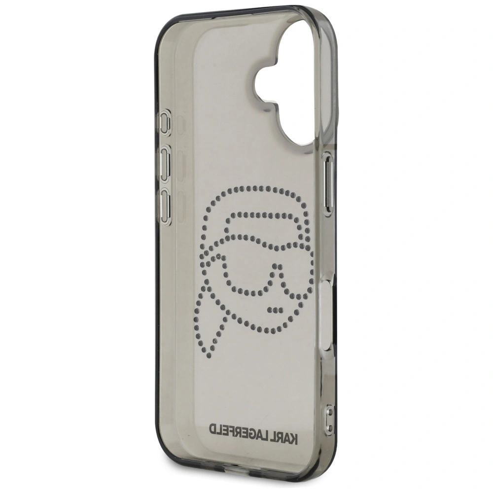 Karl Lagerfeld IML Rhinestones Karl Head Apple iPhone 16 black