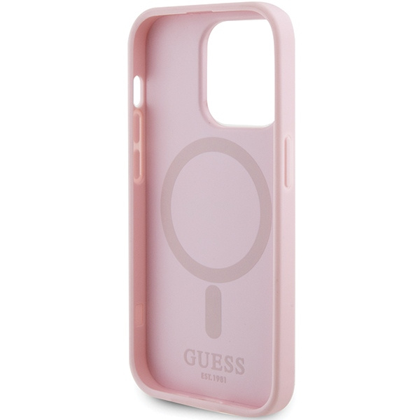 Guess GUHMP13XPSAHMCP Apple iPhone 13 Pro Max hardcase Saffiano MagSafe pink