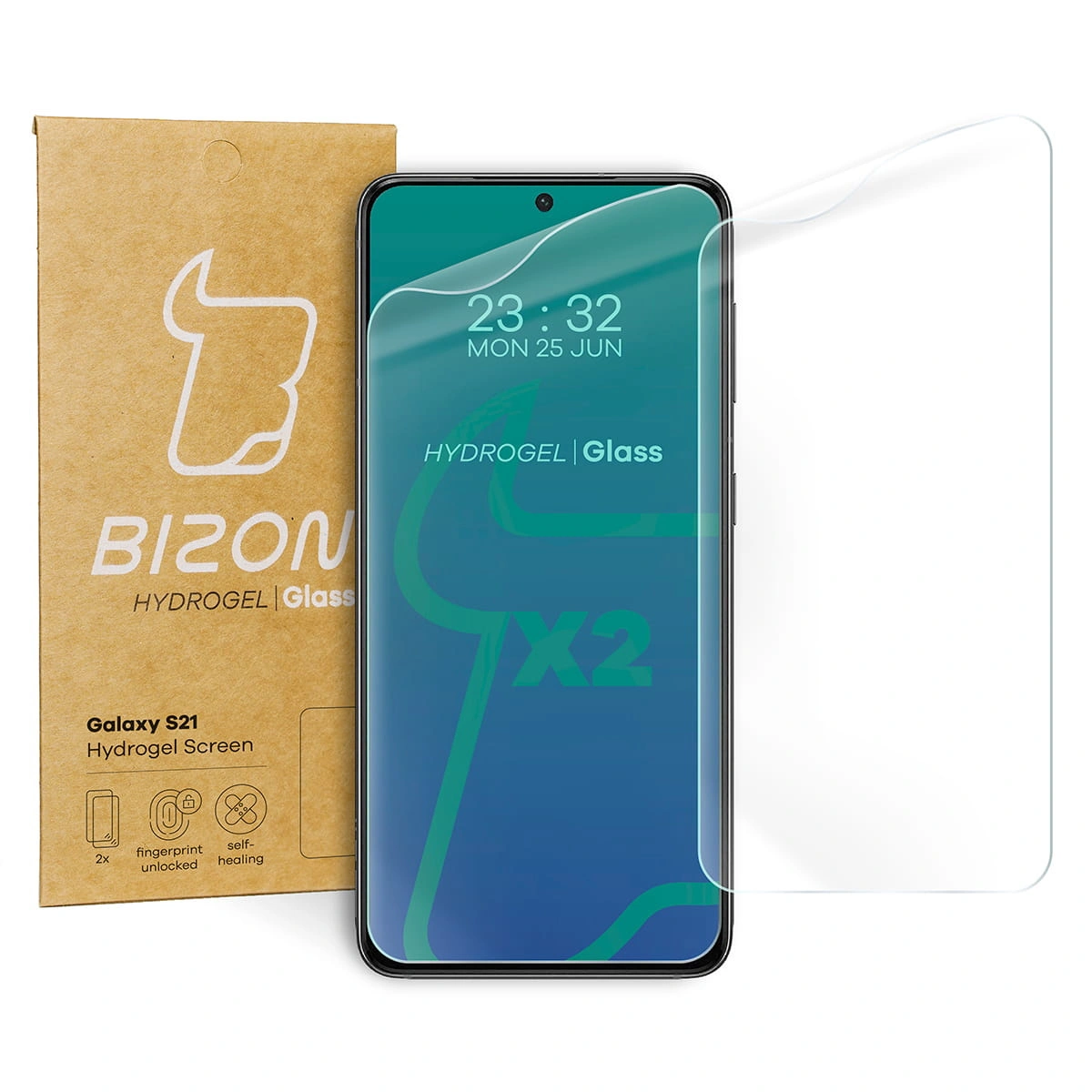 Bizon Glass Hydrogel Samsung Galaxy S21 [2 PACK]