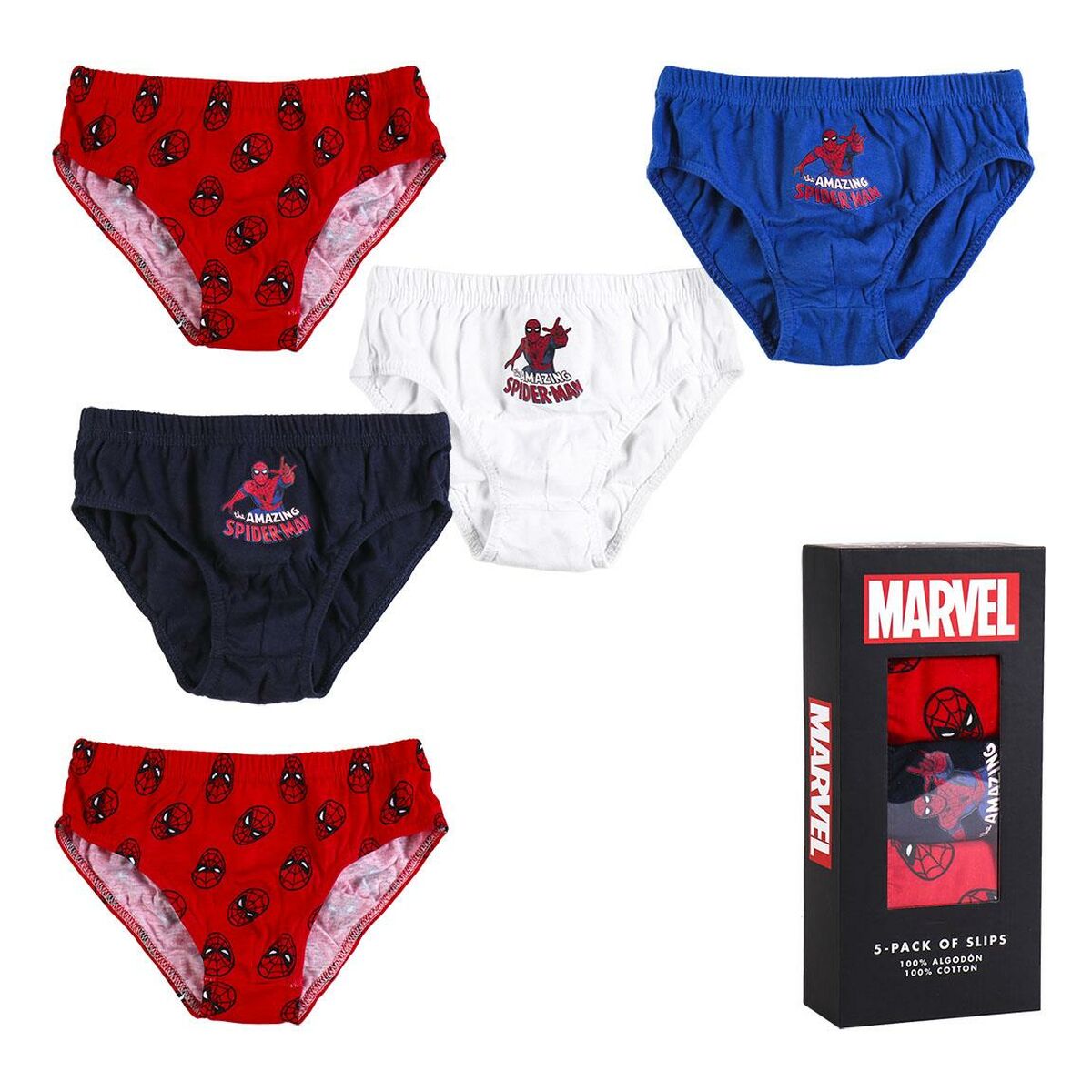 Pack of Underpants Spiderman 5 Units Multicolour