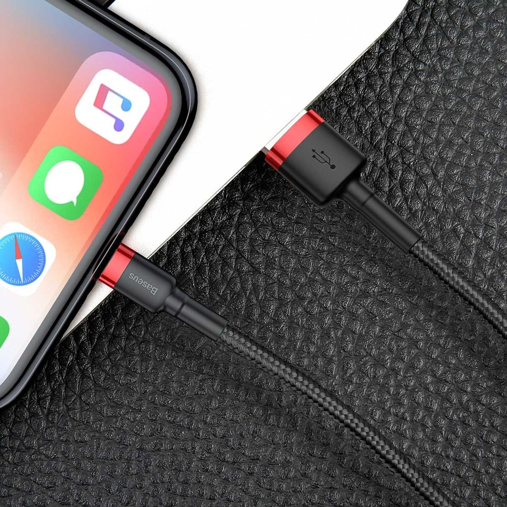 Baseus Cafule USB-A/Lightning Cable QC 3.0 2A 3M black-red
