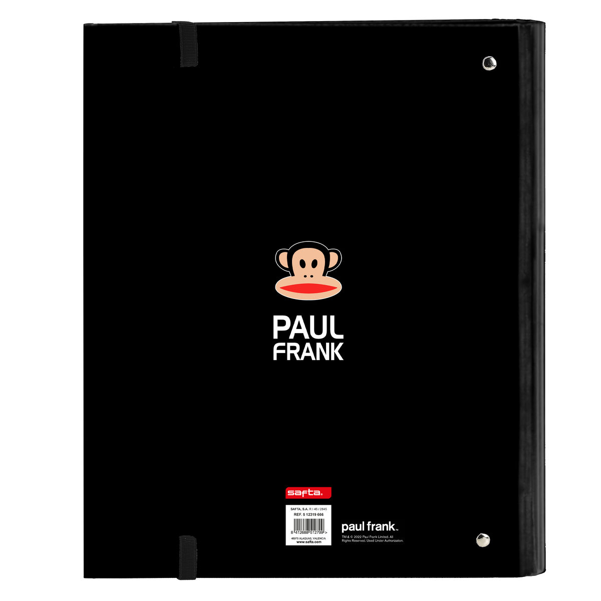 Ring binder Paul Frank Campers Black (27 x 32 x 3.5 cm)