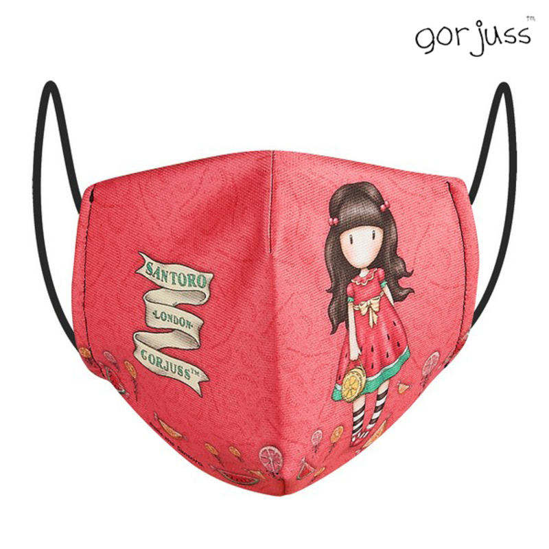 Hygienic Reusable Fabric Mask Gorjuss Children's Red