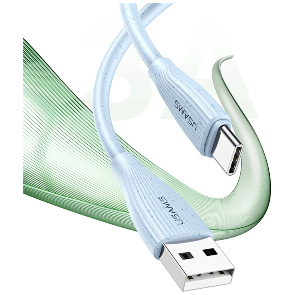 Kabel USB-A / USB-C USAMS Green Series SJ714 18W 3A 1m różowy