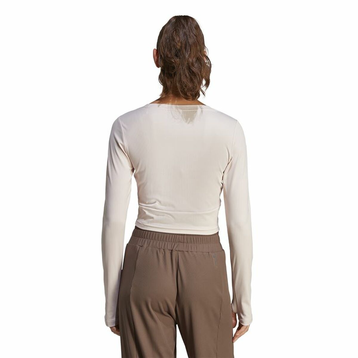 Women's long sleeve T-shirt Adidas Studio Beige