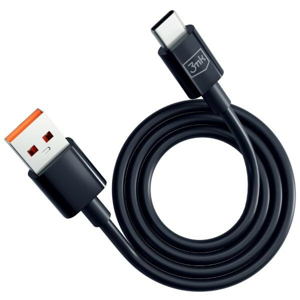 3MK cable Hyper USB-A / USB-C 1.2m 5A black