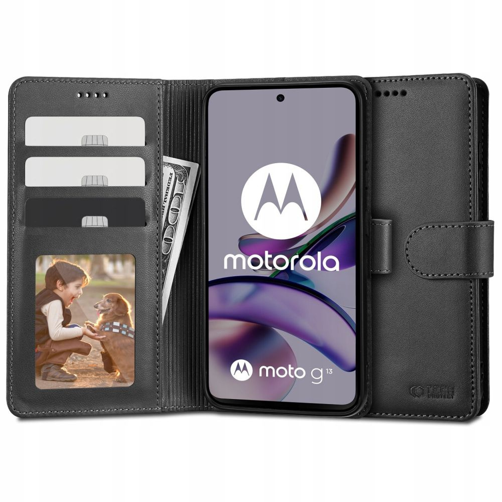 Tech-protect Wallet Motorola Moto G13/G23/G53 5G Black