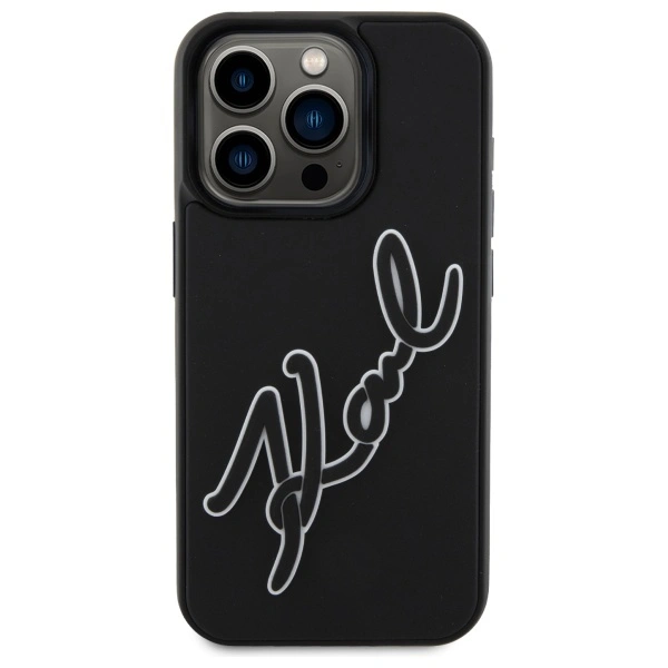 Karl Lagerfeld KLHCP15L3DRKSDLK Apple iPhone 15 Pro hardcase 3D Rubber Signature black