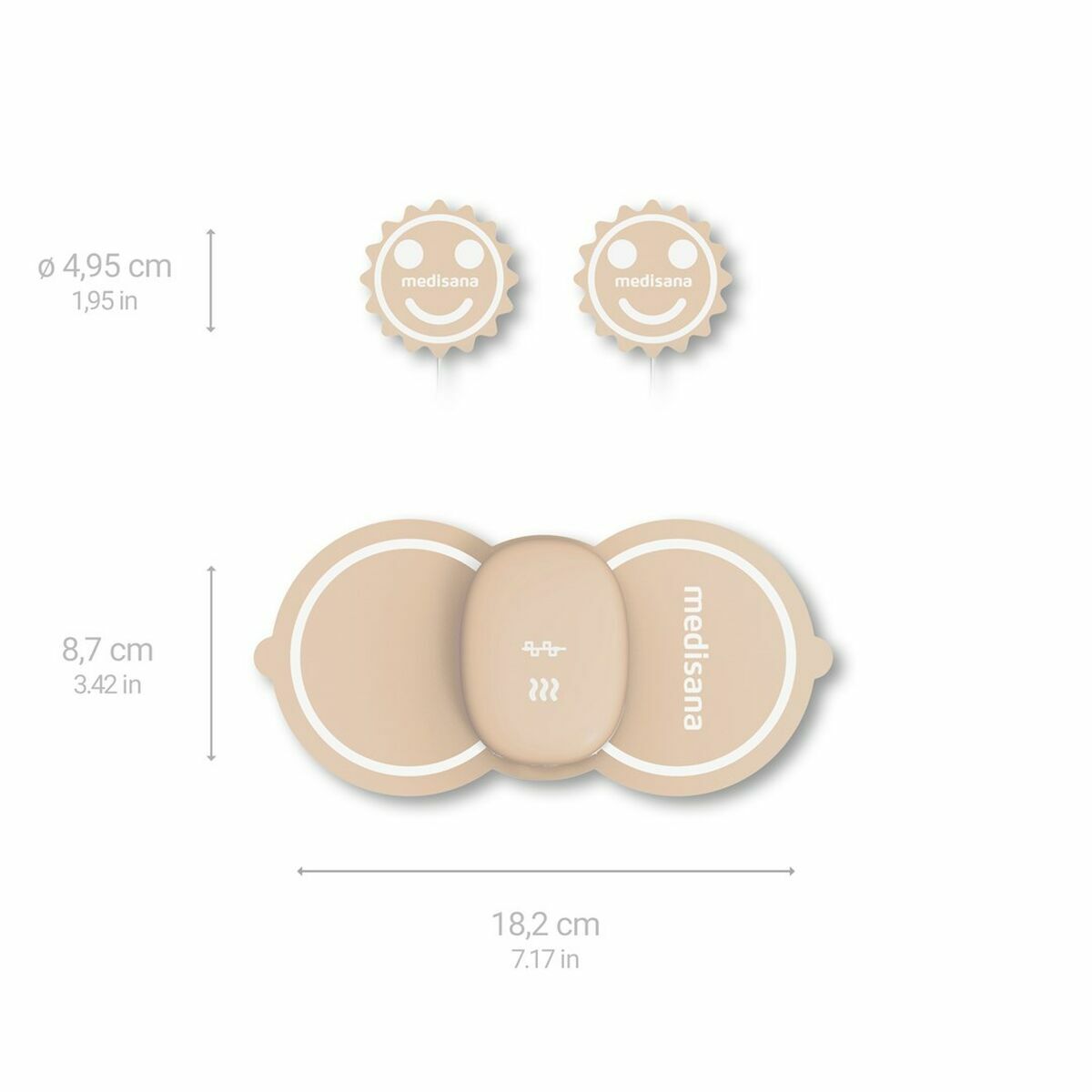 Rechargeable Relaxing Menstrual Massager Medisana TT 250 Beige Rechargeable Relaxing Menstrual Massager Medisana TT 250 Beige