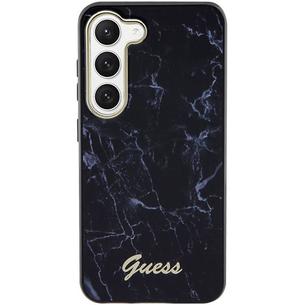 Guess GUHCS23SPCUMAK Samsung Galaxy S23 black hardcase Marble