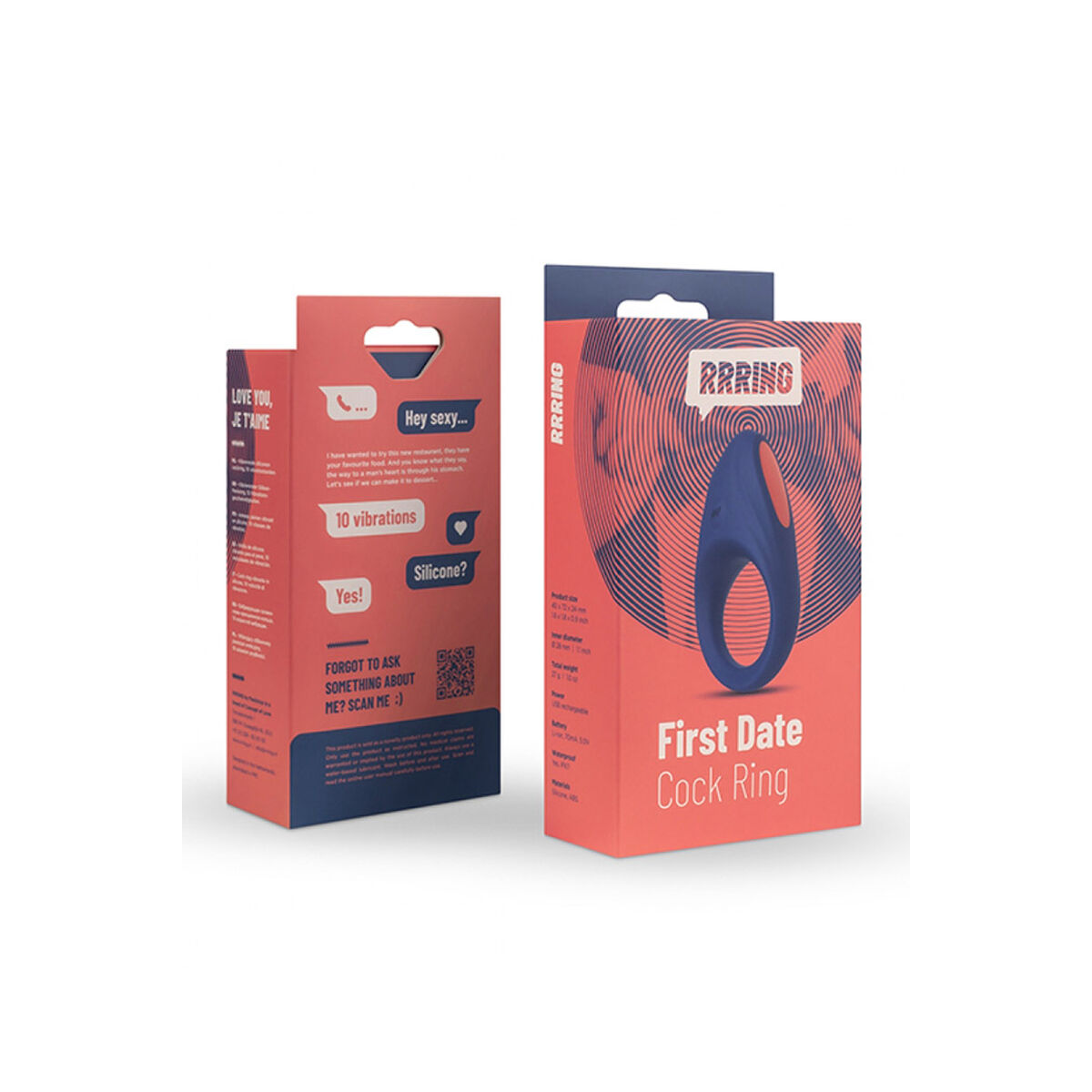 Cock Ring FeelzToys RRRING First Date Vibrator (28 mm)