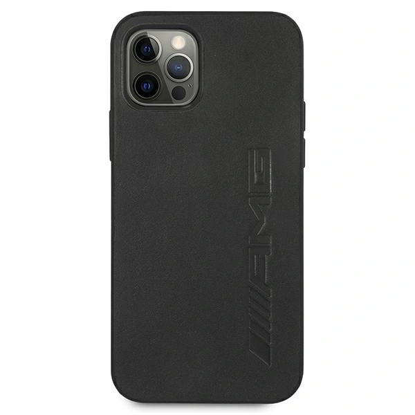 AMG AMHCP12LDOLBK Apple iPhone 12 Pro Max hardcase Leather Hot Stamped black