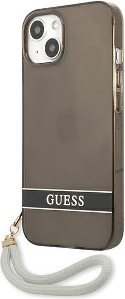 Guess GUHCP13SHTSGSK Apple iPhone 13 mini black hardcase Translucent Stap