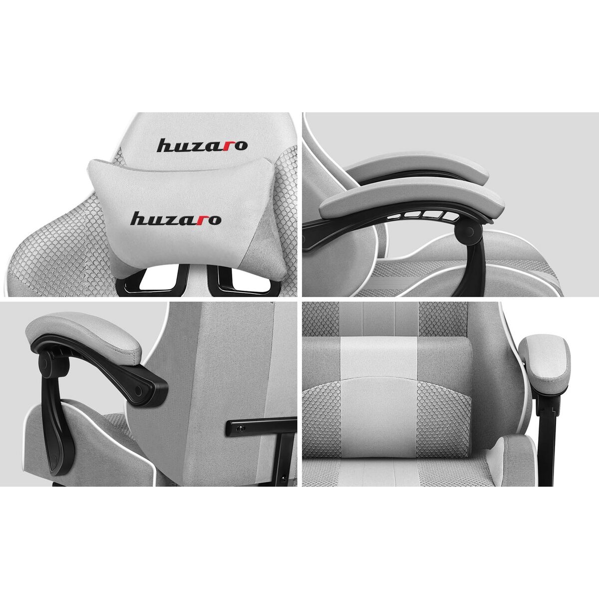 Gaming Chair Huzaro HZ-Force 4.7 White Mesh White Grey Gaming Chair Huzaro HZ-Force 4.7 White Mesh White Grey