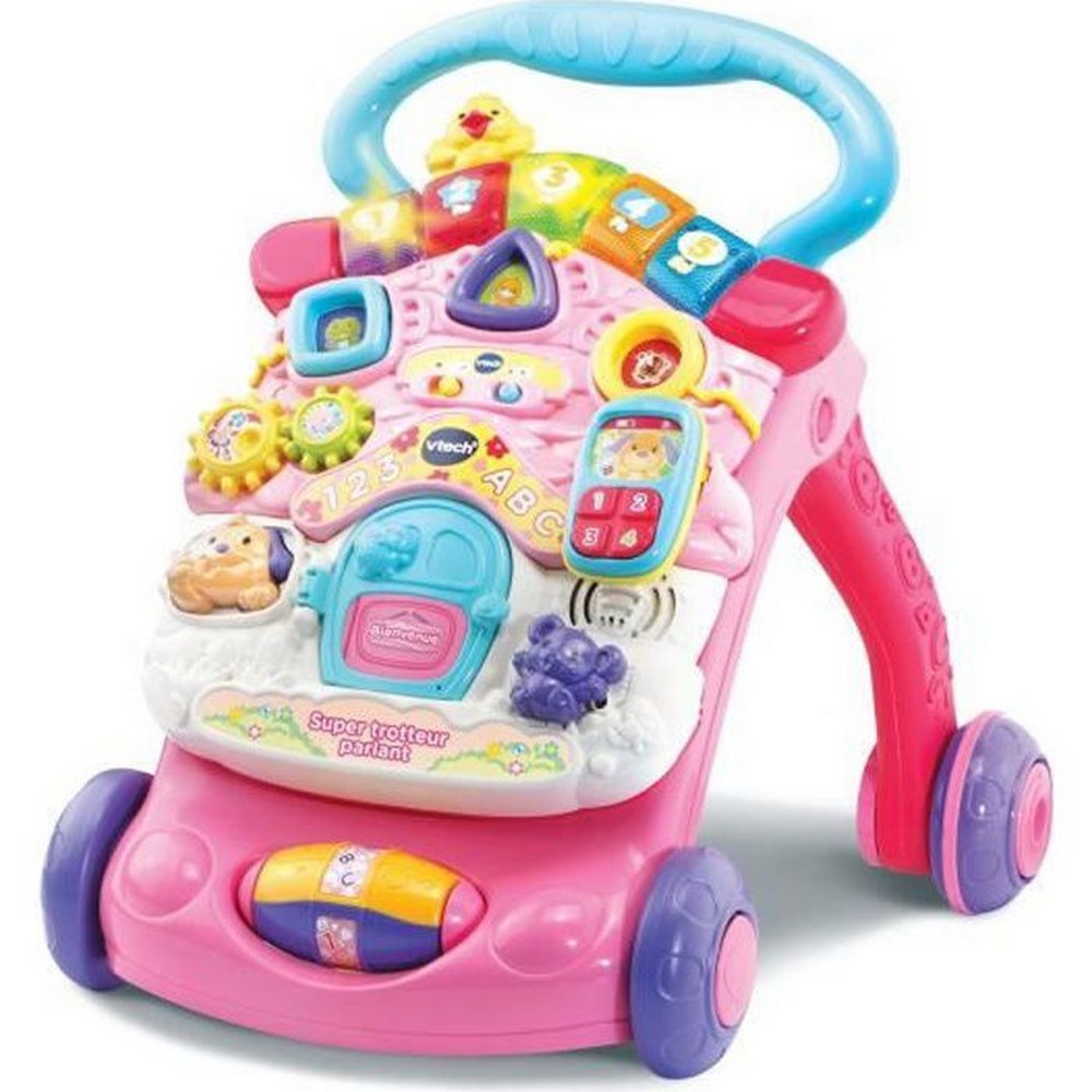 Tricycle Vtech Super Trotteur Parlant 2 En 1 Rose Pink