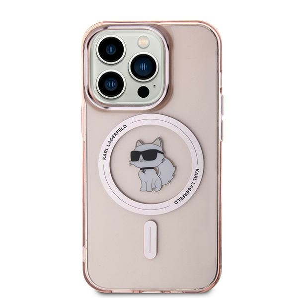 Karl Lagerfeld KLHMP14LHFCCNOP Apple iPhone 14 Pro hardcase IML Choupette MagSafe pink