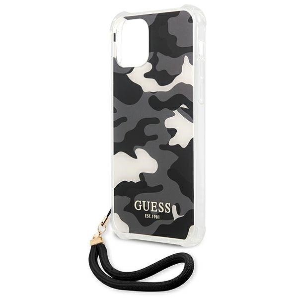 Guess GUHCP12LKSARBK Apple iPhone 12 Pro Max black hardcase Camo Collection