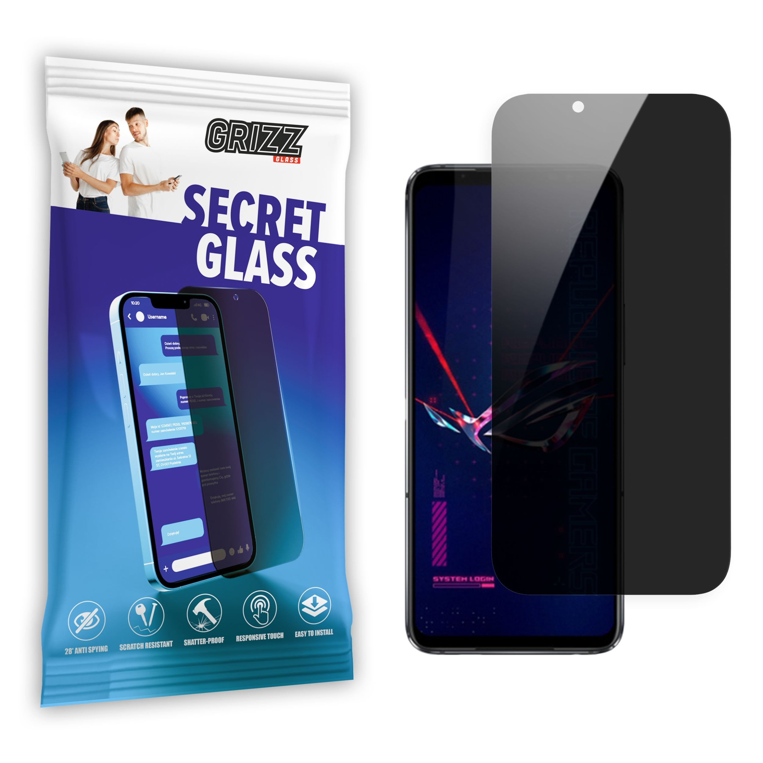 GrizzGlass SecretGlass Asus ROG Phone 6