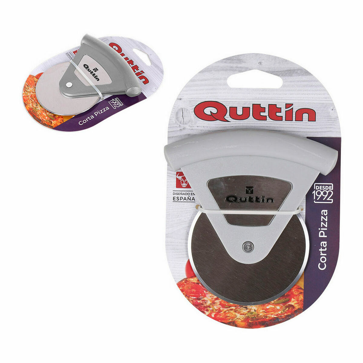 Pizza Cutter Quttin Steel 10,5 x 11,5 cm (12 Units)