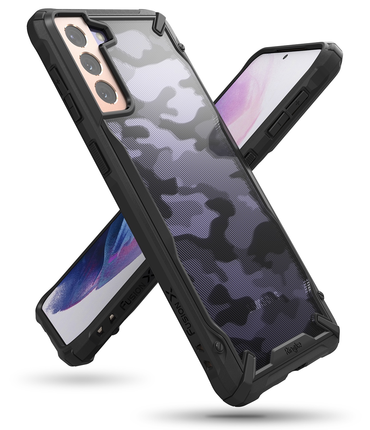 Ringke Fusion-X Design Samsung Galaxy S21+ Plus Camo (Moro) Black