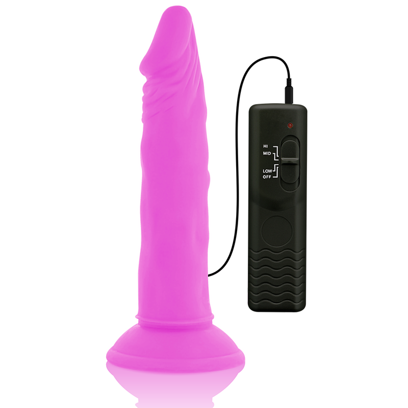 DIVERSIA - FLEXIBLE VIBRATING DILDO 23 CM - PURPLE