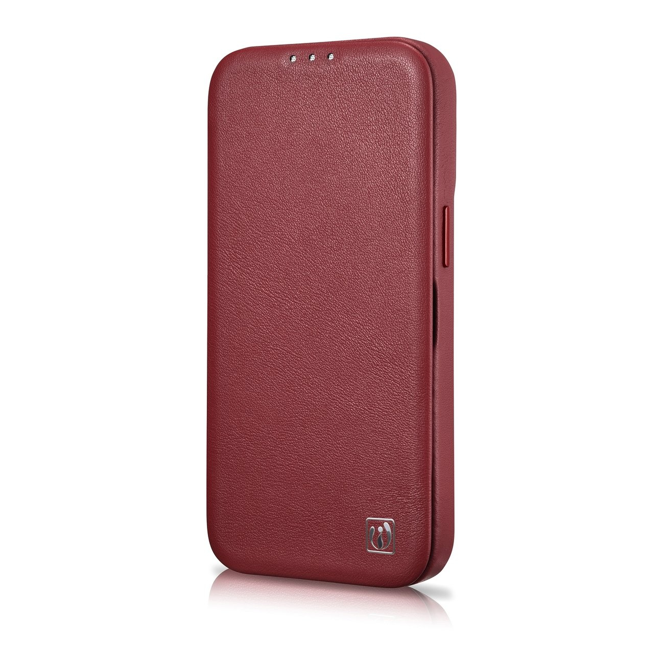 iCarer CE Premium Leather Folio MagSafe Apple iPhone 14 red