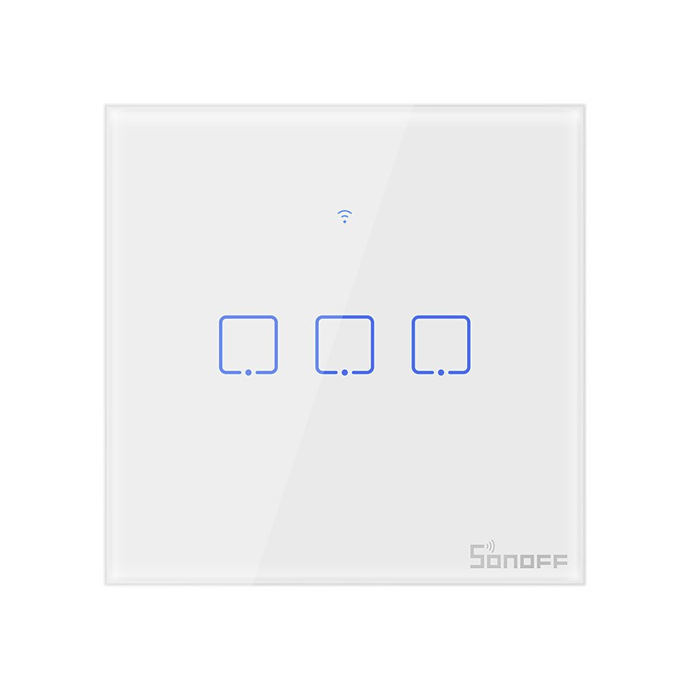 Touch light switch WiFi Sonoff T0 EU TX (3-channel) white
