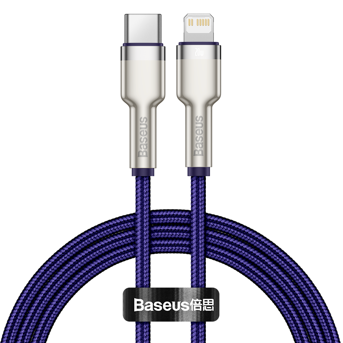 USB-C cable for Lightning Baseus Cafule, PD, 20W, 1m (purple)