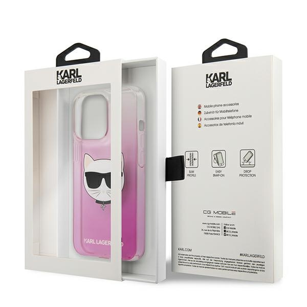 Karl Lagerfeld KLHCP13XCTRP Apple iPhone 13 Pro Max hardcase pink Choupette Head