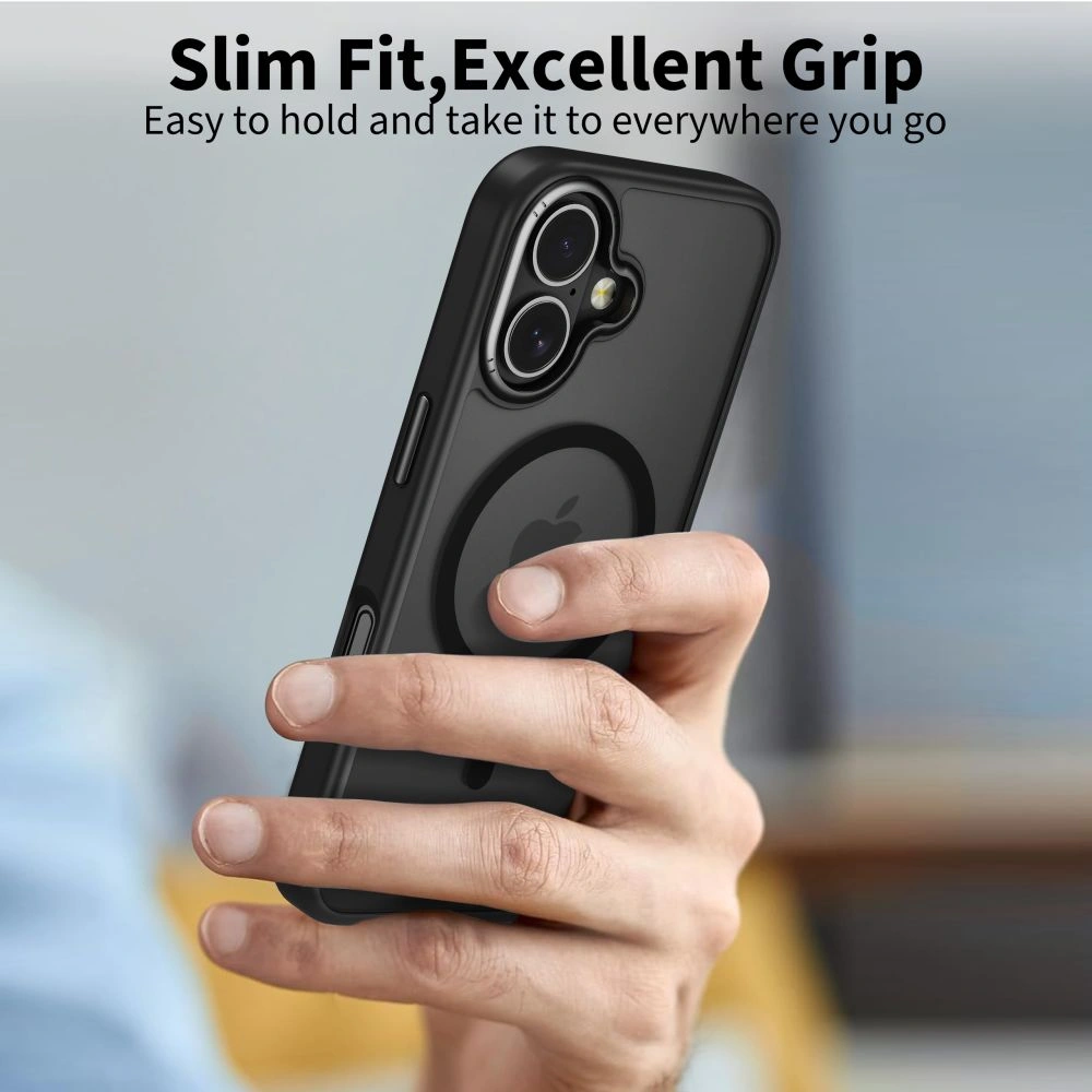 Etui Tech-Protect MagEdge MagSafe do Apple iPhone 17 Matte Black/gunmetal