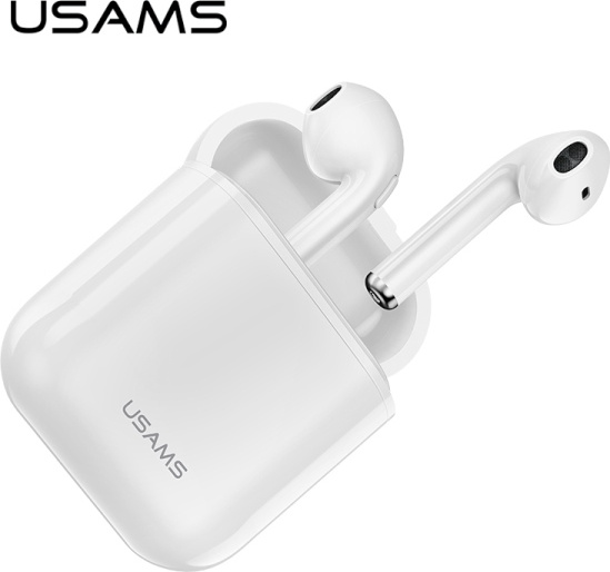 USAMS Earphones Bluetooth 5.0 TWS LU series white BHULU01