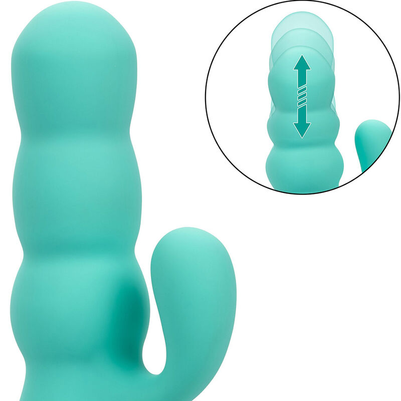 CALIFORNIA EXOTICS - DEL MAR DIVA VIBRATOR RABBIR AQUA GREEN BY CALIFORNIA DREAMING