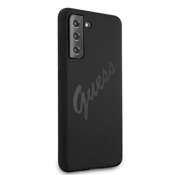 Guess GUHCS21MLSVSBK Samsung Galaxy S21+ Plus black hardcase Script Vintage